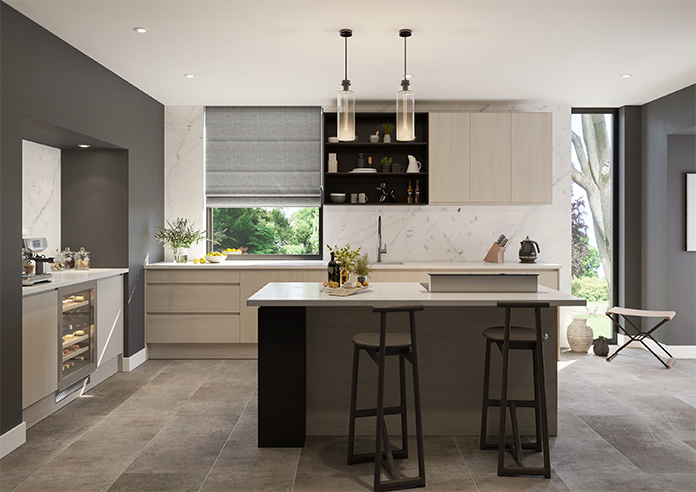 Bardiglio, Marble Grey - Motorised Roman Blind - Image 8